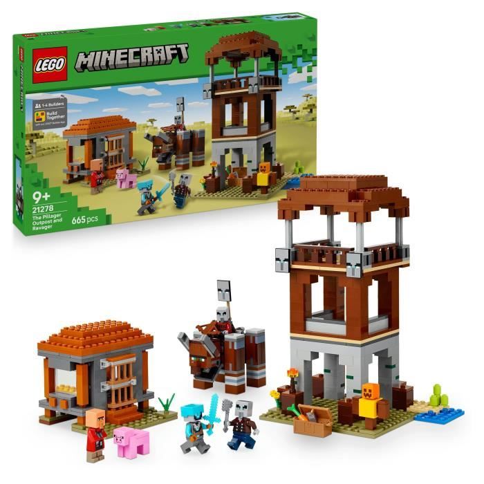 LEGO Minecraft 21278 'Avant Poste De Pillards Et Le Ravageur - vue 2