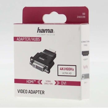Hama 00200339 Cavo HDMI tipo A (standard) DVI-I con cambio di genere nero