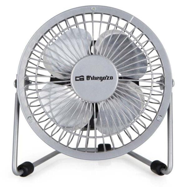 Orbegozo PW 1025 Ventilateur de table Puissance: . Pales métalliques Diamètre des pales : 10 cm Très silencieux 2 en 1 : USB et - vue 2