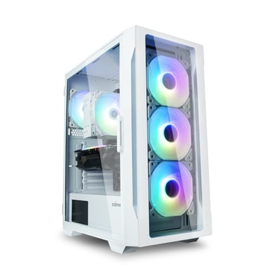 Case per PC senza alimentatore - ZALMAN i3 NEO TG (Bianco) - Mid tower - Fattore di forma ATX - 4x120mm LED A-RGB