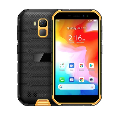 Smartphone Incassable 4G Double SIM Android 10 Anti Choc 2Go + 16Go 5 Pouces Jaune YONIS