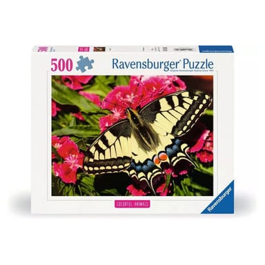 Puzzle de mariposas y flores de 500 piezas - Un colorido viaje al corazón de la naturaleza