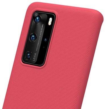 Nillkin Funda para Huawei P40 Serie Super Frosted Shield Compatible con Carga Qi Rojo