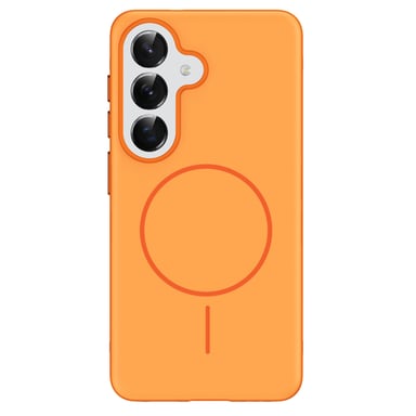imoshion Coque arrière Color avec Thin MagSafe Ring pour Samsung Galaxy S25 - Orange