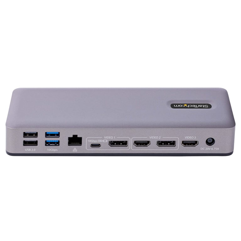 StarTech.com Station d'Accueil USB C Hub USB C Moniteur HDMIDPDP Alt Mode 3x 4K30 / 2x 4K60 Dock USB 7 ports Power Delivery 3.0 GbE 3.5 Audio Station d'Accueil Universelle Neuf - vue 3