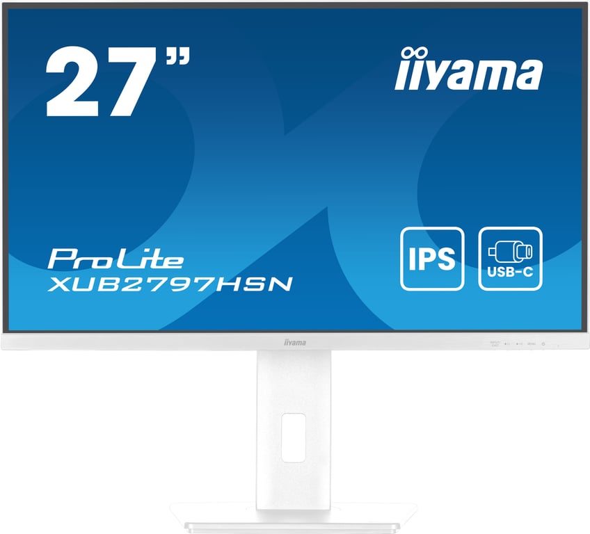 iiyama ProLite XUB2797HSN-W2 écran plat de PC 68,6 cm (27 ) 1920 x 1080 pixels Full HD LED Blanc - Neuf