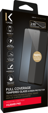 Pellicola protettiva in vetro temperato (100% di copertura della superficie) per Huawei P40, nero