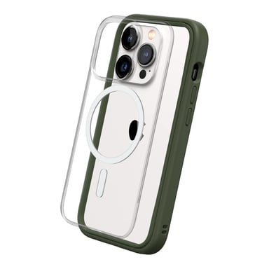 Funda modular RhinoShield Mod NX compatible con MagSafe para [iPhone 14 Pro] Fuerza magnética superior, personalizable. Absorbe el impacto de caídas de 3,5 metros - Verde caqui
