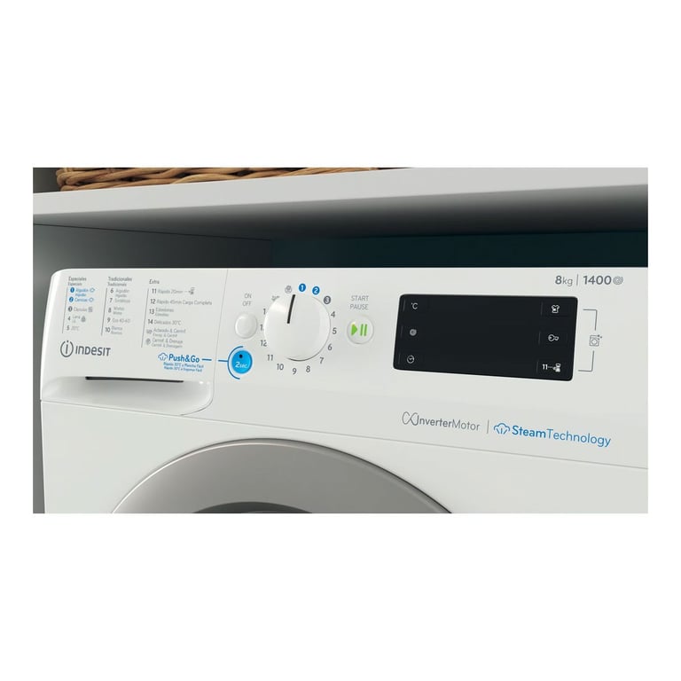 Lave linge Indesit BWE81496XWSVSPT 8 kg 1351 trmin - vue 8