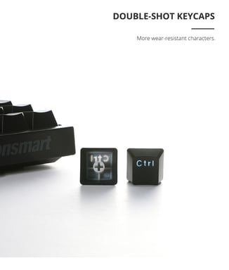 Clavier de Jeu Mécanique 3 Modes, Interrupteurs Bleus Personnalisés, Touches Macro Programmables, Rétroéclairage RGB 16.8M, Anti-ghosting, Compatible Multi-plateformes
