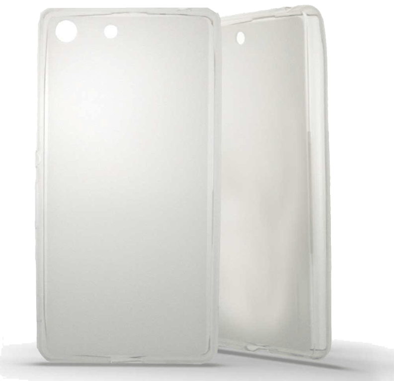 Coque pour Sony Xperia M5 Silicone Gel givré - Blanc Translucide