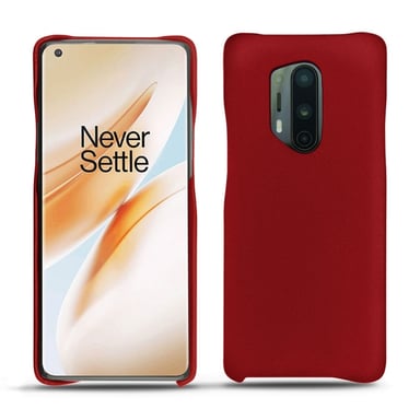 Coque cuir OnePlus 8 Pro -  - Rouge - Cuir lisse