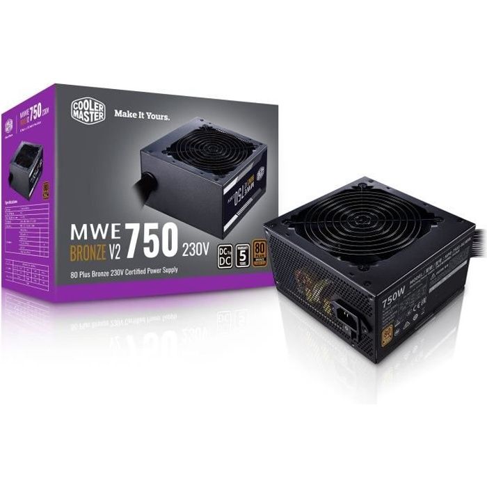 COOLER MASTER MWE V2 Alimentation Certifiée 80 Plus Garantie Câbles plats Neuf