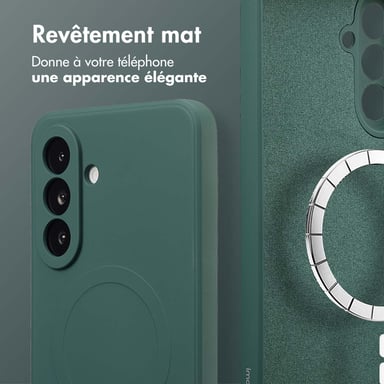 imoshion Coque Couleur avec MagSafe pour Samsung Galaxy A36 - Vert foncé