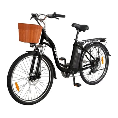 VéLo Électrique DYU C6 | Vitesse Max 25 km/h | Autonomie 60 km | Moteur 250W | Batterie 36V 12.5Ah | Pneus 26 Pouces | Noir