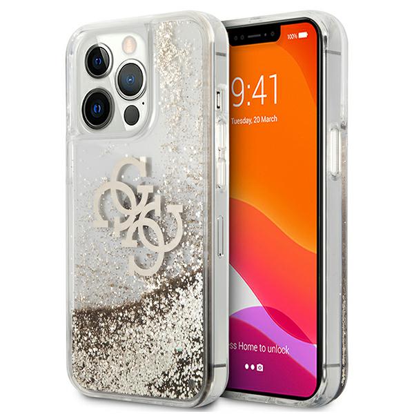 Guess Liquid Glitter 4G Big Logo - Coque pour iPhone 13 Pro Max