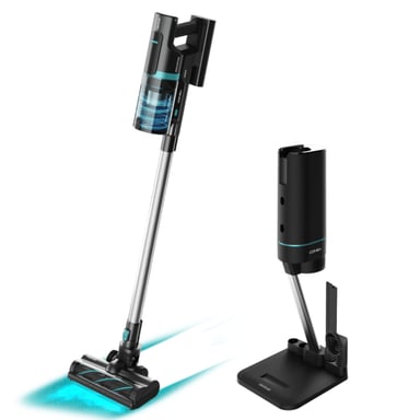 Cecotec Conga Rockstar 10000 Nebula Station Aspirateur-balai 2 en 1 Secteur Sec Sans sac 3 L 450 W Noir, Acier inoxydable