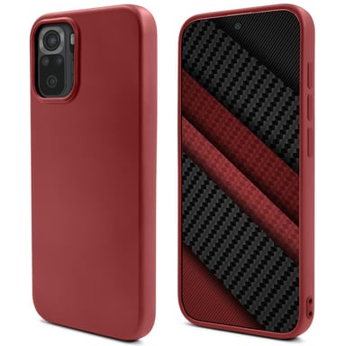 Moozy Lifestyle. Coque conçue pour Xiaomi Redmi Note 10, Redmi Note 10S, rose vintage – Coque légère en silicone liquide avec finition mate et doublure en microfibre douce, coque en silicone de qualité supérieure