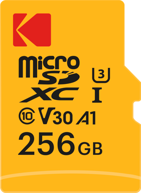 KODAK Carte Mémoire Micro SD - 256GB, Classe 10, Haute Performance, avec Adaptateur