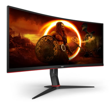 AOC G2 CU34G2X/BK 86,4 cm (34'') 3440 x 1440 pixel Quad HD LED Monitor PC a schermo piatto Nero, Rosso