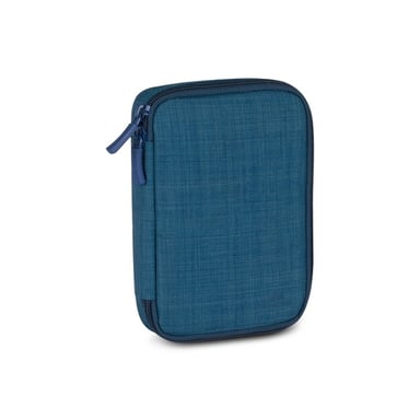 Estuche Rivacase para pilas, cargadores y cables azul