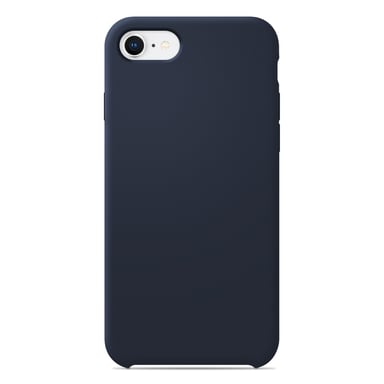 Coque silicone unie compatible Soft Touch Bleu nuit Apple iPhone SE 2020