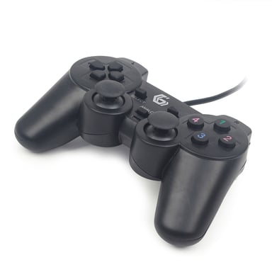 Gembird JPD-UDV-01 accessoire de jeux vidéo Noir USB 2.0 Manette de jeu Analogique/Numérique PC