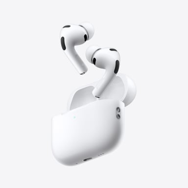 Cuffie Apple AirPods Pro 3 - Riduzione del rumore, Confortevoli, Autonomia 8h, IP57, Siri, Bianco