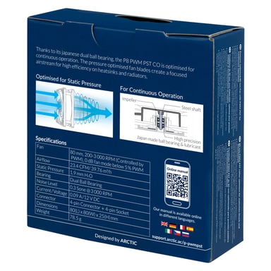 ARCTIC P8 PWM PST CO Ventola per PC 8 cm Nero