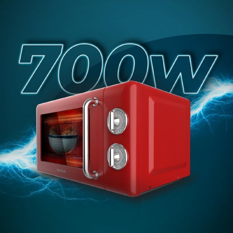 CECOTEC 01710 - Micro-ondes de 20 L avec grill ProClean 3110 Retro Red - Neuf