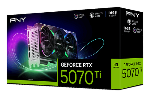 PNY RTX 5070Ti 16GB ARGB Overclocked Triple Fan - Pny