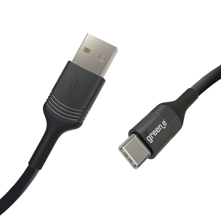 GREEN-E  GR7234 -  Kit de charge rapide éco-conçu pour la voiture avec chargeur 1 USB Quick Charge 18W et câble USB-C vers USB 1,30 m