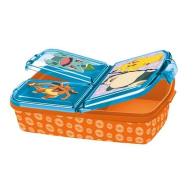 Boîte de Repas en Plastique Pokémon avec 3 Compartiments