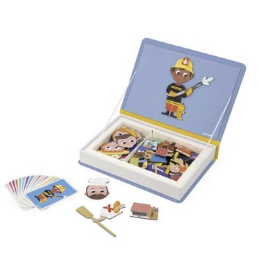 Magneti Book Thème Métiers : Découvrez 16 Métiers avec 48 Magnets Créatifs