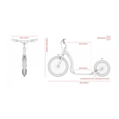 Scooter Yedoo Red Rodstr - Compacto y ligero para una movilidad urbana óptima