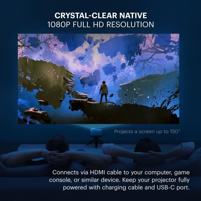 KODAK Projecteur Portable Intelligent HDK Luma 450 Compatible Wi FI Bluetooth HDMI & USB Résolution Native 4K jusqu'a Neuf - vue 2