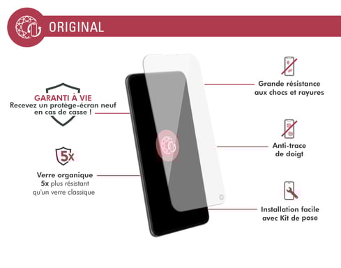Protège écran pour Samsung Galaxy S24/ Galaxy S25 Original 2.5D Verre organique + Garantie à vie - Certifié GRS Force Glass