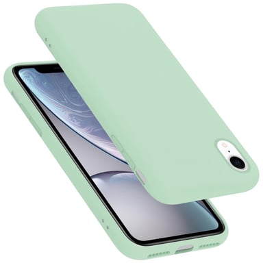 Coque pour Apple iPhone XR en LIQUID LIGHT GREEN Housse de protection Étui en silicone TPU flexible
