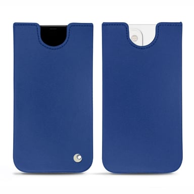 Pochette cuir Apple iPhone 13 -  - Bleu - Cuir lisse