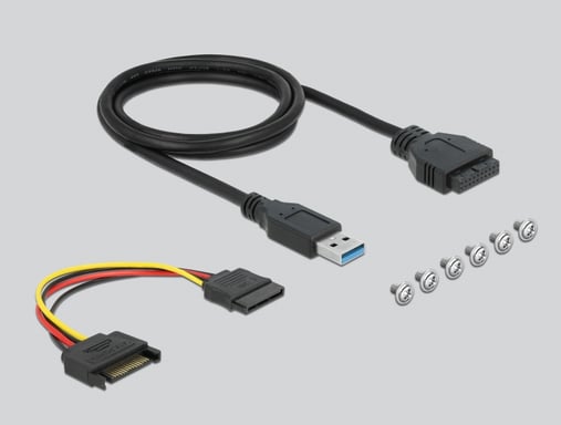 Pannello frontale DeLOCK 3.5? USB 5 Gbps, 1 USB Tipo-C + 2 USB Tipo-A + slot SD e Micro SD