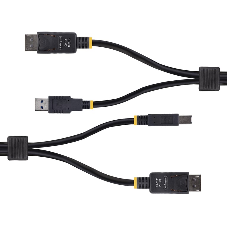 StarTech.com 10ft 3m DisplayPort and USB 5Gbps KVM Cable Câble clavier / vidéo / KVM USB type A DisplayPort pour USB Type B DisplayPort 3 support pour 4K60Hz prise... - vue 3