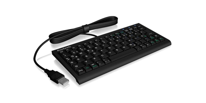 KeySonic ACK-3401U (DE) teclado Oficina USB QWERTZ Alemán Negro