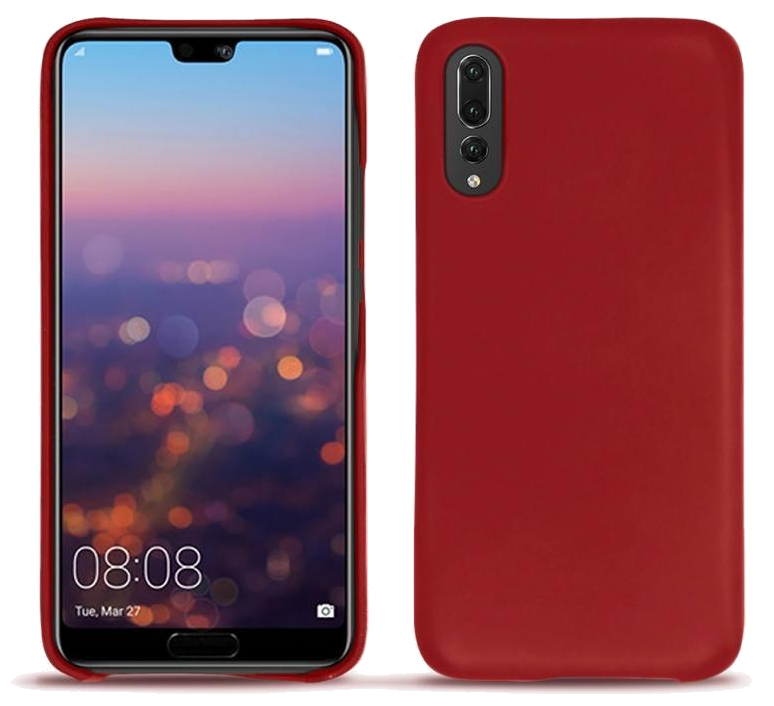Coque cuir Huawei P20 Pro - Coque arrièreRouge