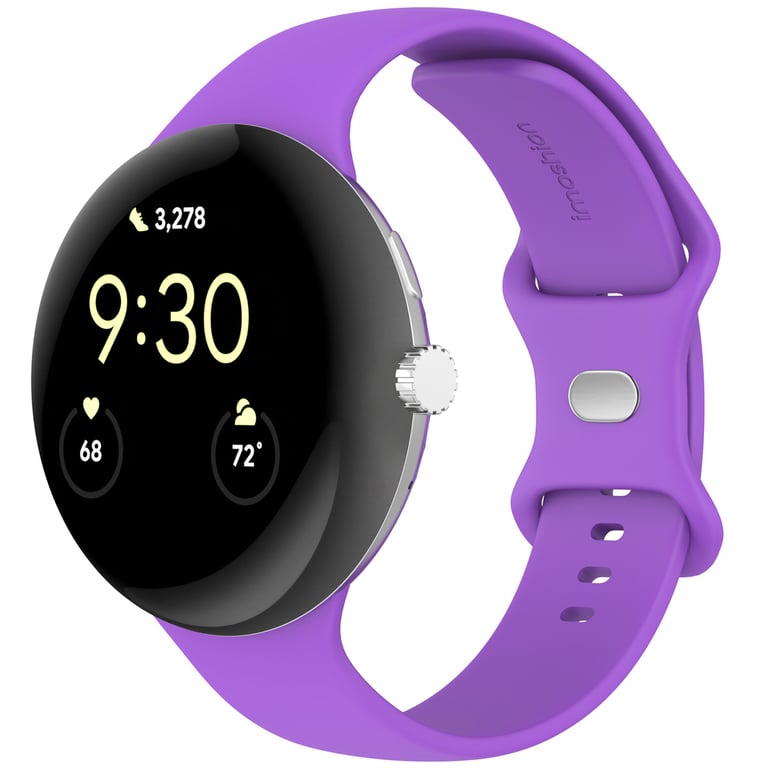 imoshion Bracelet en silicone? pour Google Pixel Watch 3 / 4 (45 mm) - Taille L - Violet - Neuf