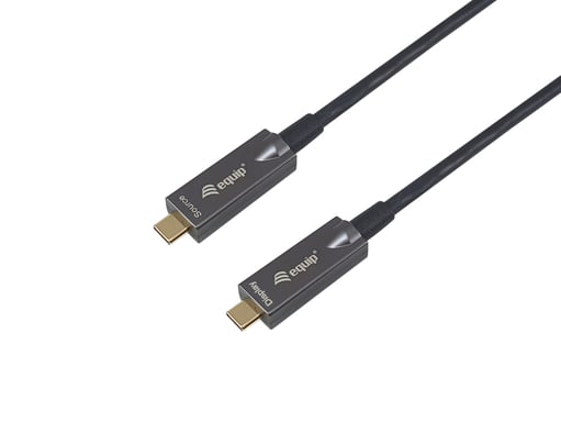 Equip 119461 Cable óptico activo USB-C a C, M/M, 5,0m, PD 60W, 4K/60Hz, 10Gbps, Vídeo+Datos+PD
