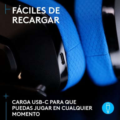 Logitech G G535 Casque Sans fil Arceau Gaming Noir, Bleu