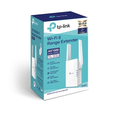 TP-Link RE505X prolongateur réseau Émetteur et récepteur réseau Blanc 10, 100, 1000 Mbit/s