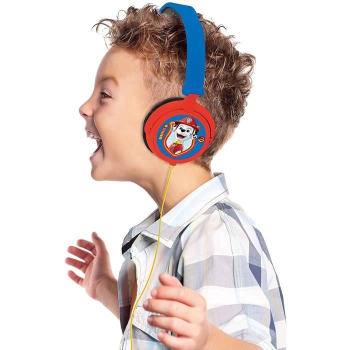Casque stéréo filaire pliable Pat' Patrouille pour enfants avec limitation de volume d'écoute LEXIBOOK - vue 2