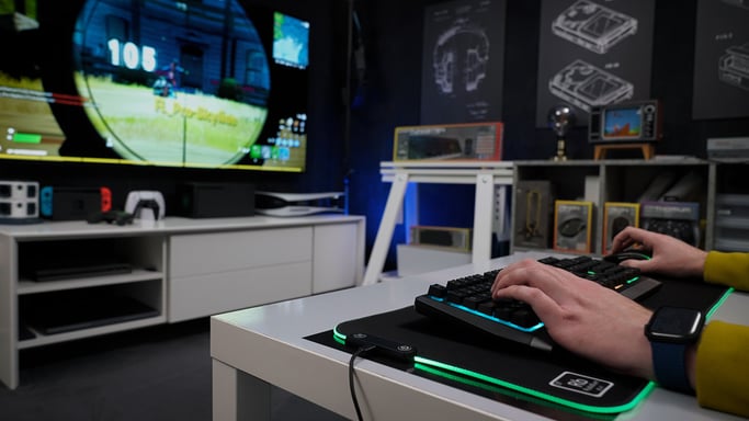 The G-Lab Keyz Tungsten teclado Juego RF inalámbrico AZERTY Francés Negro, Plata