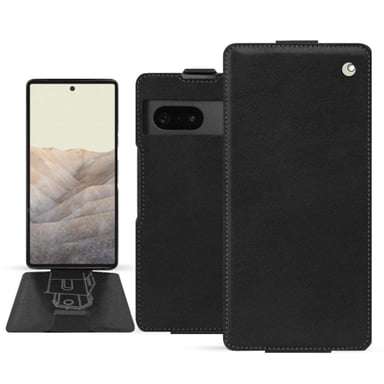 Housse cuir Google Pixel 7 -  - Noir - Cuir lisse premium